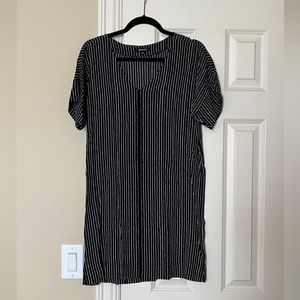 Madewell Novel Shift Dress Black and White Stripe